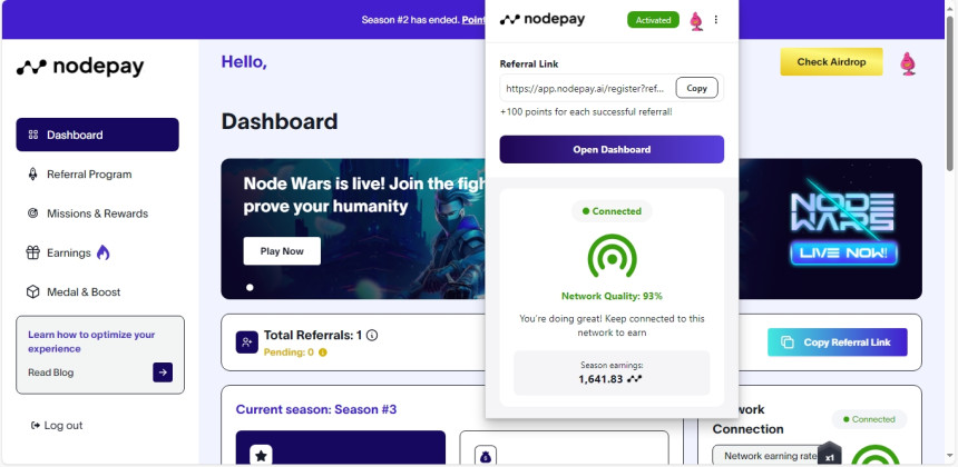 Nodepay Missions & Rewards